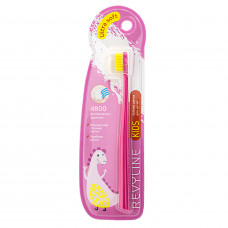 Детская зубная щетка Revyline Kids S4800 розовая - желтая, Soft
