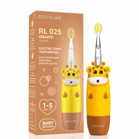 Электрическая звуковая зубная щётка Revyline RL 025 Baby, Yellow и по всей Армении в интернет-магазине Revyline.am
