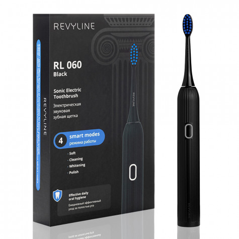 Электрическая звуковая зубная щётка Revyline RL 060 Black и по всей Армении в интернет-магазине Revyline.am