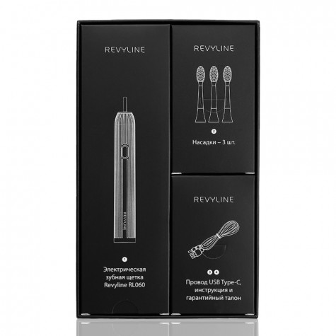 Электрическая звуковая зубная щётка Revyline RL 060 Black и по всей Армении в интернет-магазине Revyline.am
