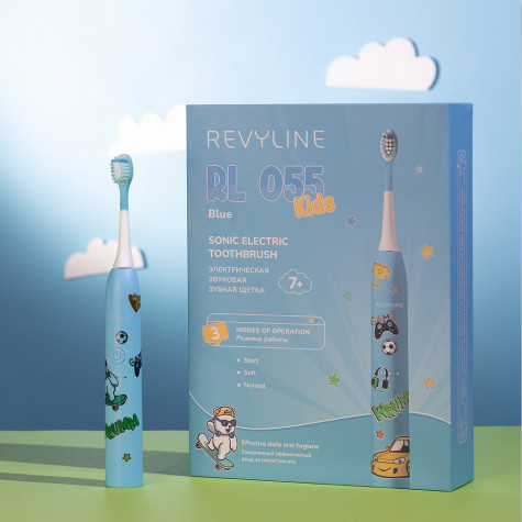 Электрическая зубная щетка Revyline RL 055 Kids, Light Blue
