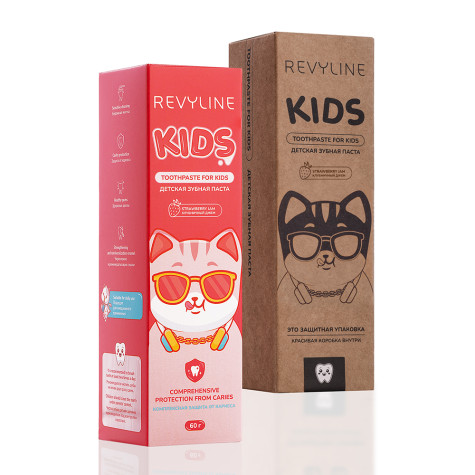 Зубная паста Revyline Kids Клубника, 60 г и по всей Армении в интернет-магазине Revyline.am