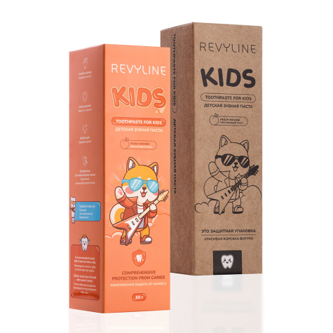 Зубная паста Revyline Kids Персик, 60 г и по всей Армении в интернет-магазине Revyline.am