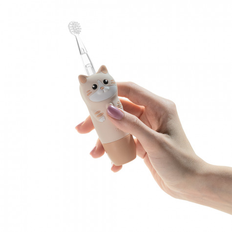 Электрическая звуковая зубная щётка Revyline RL 025 Baby Kitty, Beige