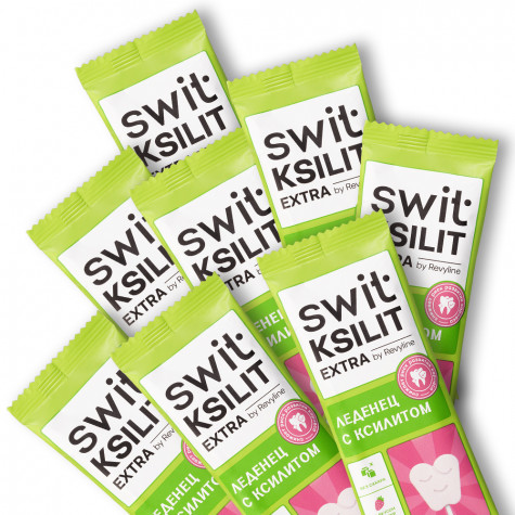 Леденцы на палочке Swit by Revyline Ksilit Extra Клубника, 8 шт. и по всей Армении в интернет-магазине Revyline.am