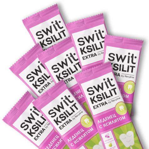 Леденцы на палочке Swit by Revyline Ksilit Extra Груша, 8 шт. и по всей Армении в интернет-магазине Revyline.am